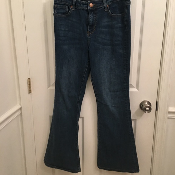 Seven7 Studio Flare Blue Jeans - Size 8 - Picture 1 of 6